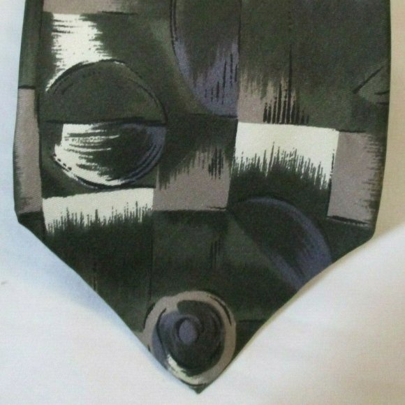 Barrington Silk Tie Gray Taupe Olive Abstract - Picture 1 of 7